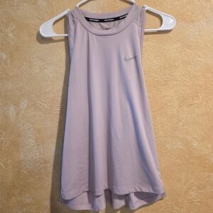 Nike Running Dri-Fit Tank Top Womens Size Medium Lavender Racerback Athletic